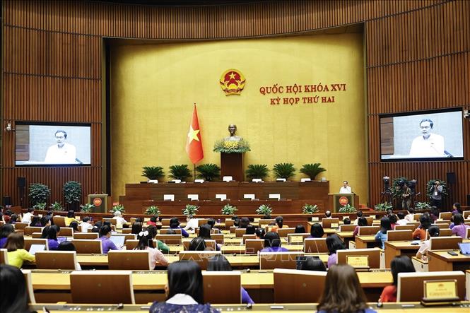 Chủ tịch Quốc hội Trần Thanh Mẫn phát biểu. Ảnh: Doãn Tấn – TTXVN