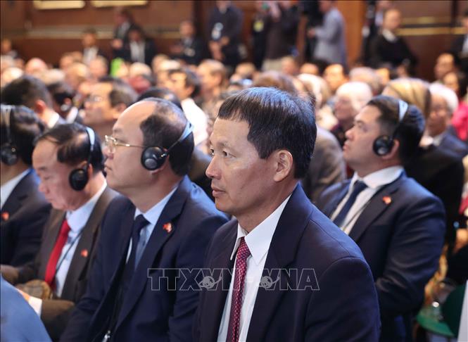 Các đại biểu tham dự cuộc phát biểu chính sách tại Đại học Copenhagen của Tổng Bí thư, Chủ tịch nước Tô Lâm. Ảnh: Thống Nhất – TTXVN