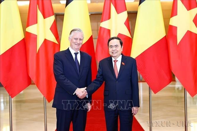  Chủ tịch Quốc hội Trần Thanh Mẫn hội kiến Nhà Vua Vương quốc Bỉ Philippe thăm cấp Nhà nước đến Việt Nam (Hà Nội, 1/4/2025). Ảnh: Doãn Tấn - TTXVN