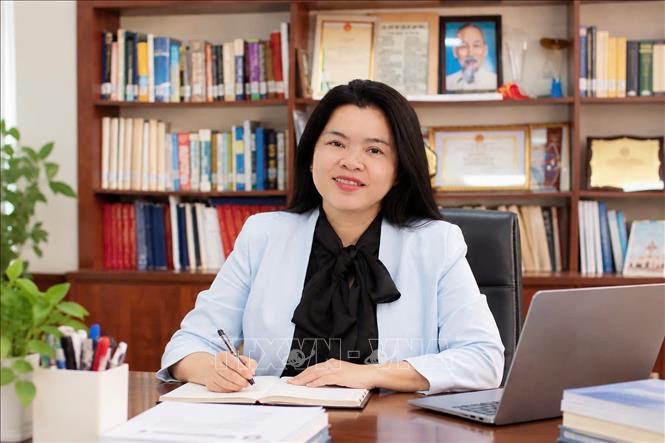 PGS, TS Nguyễn Thị Hiệp đã dành nhiều năm để nghiên cứu các vật liệu có khả năng cầm máu, kháng khuẩn và hỗ trợ tái tạo mô. Ảnh: Diệu Thúy - TTXVN
