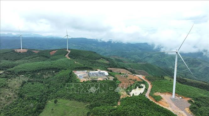 Nhà máy điện gió Hải Anh, xã Lao Bảo, tỉnh Quảng Trị. Ảnh: Vũ Sinh - TTXVN 