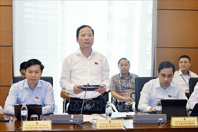 Đại biểu Quốc hội tỉnh Lạng Sơn Nguyễn Đặng Ân phát biểu. Ảnh: Doãn Tấn - TTXVN