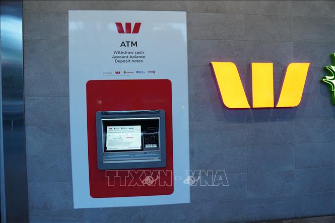 Một cây ATM của Ngân hàng Westpac tại Sydney. Ảnh: Trung Trang – PV TTXVN tại Australia