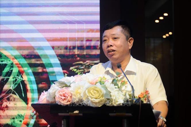 Ông Nguyễn Đức Cường, Phó Giám đốc Sở Nông nghiệp và Môi trường Thanh Hóa phát biểu tại hội thảo. Ảnh: Hoa Mai - TTXVN