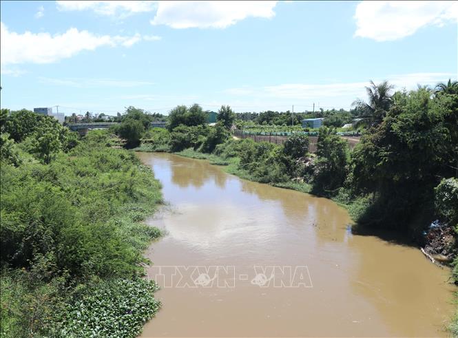 Hệ thông sông Quao qua địa bàn xã Ninh Phước sẽ được đầu tư cải tạo tiêu thoát lũ. Ảnh: Công Thử - TTXVN