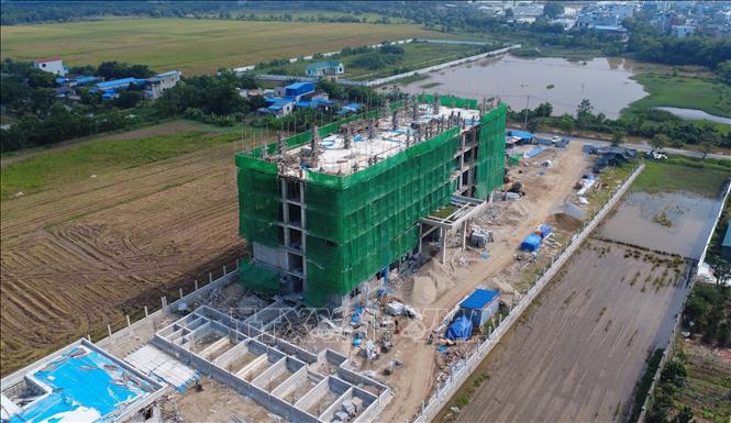 Dự án xây dựng Bệnh viện Da liễu Nam Định được triển khai trên diện tích khoảng 10.000m2, quy mô 70 giường bệnh. Ảnh: Công Luật - TTXVN