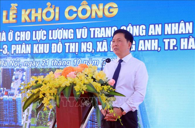 Ông Vũ Văn Hải, Tổng Giám đốc Công ty cổ phần đầu tư phát triển Thái Hà phát biểu. Ảnh: Phạm Kiên - TTXVN