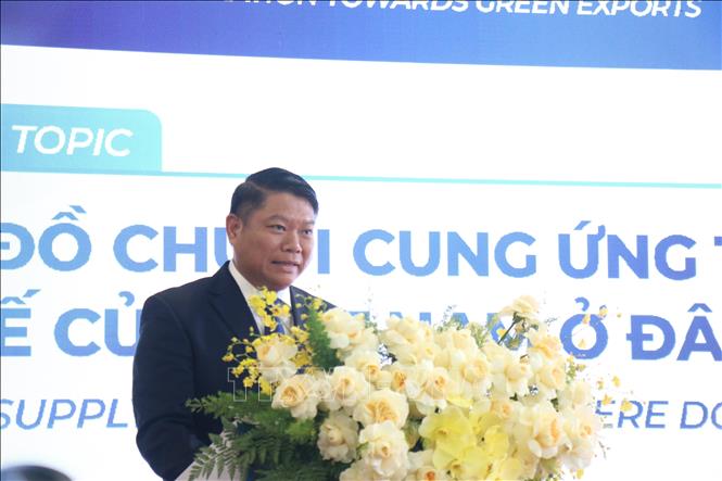 Ông Lê Văn Danh, Phó Giám đốc Sở Công thương TP. Hồ Chí Minh, phát biểu tại sự kiện. Ảnh: Hương Giang - TTXVN