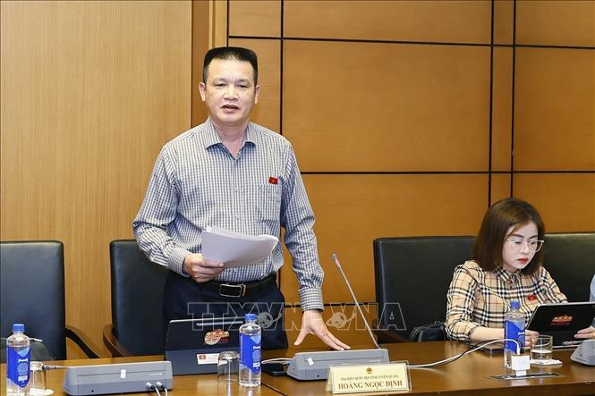 Đại biểu Quốc hội tỉnh Tuyên Quang Hoàng Ngọc Định phát biểu. Ảnh: Doãn Tấn - TTXVN