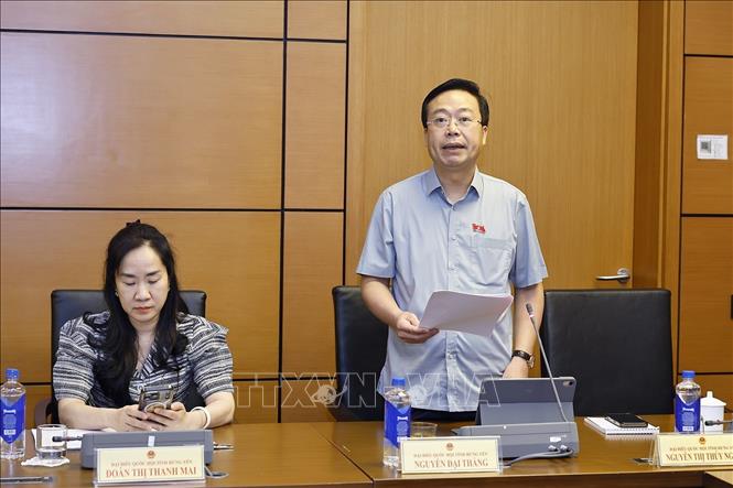 Đại biểu Quốc hội tỉnh Hưng Yên Nguyễn Đại Thắng phát biểu. Ảnh: Doãn Tấn - TTXVN