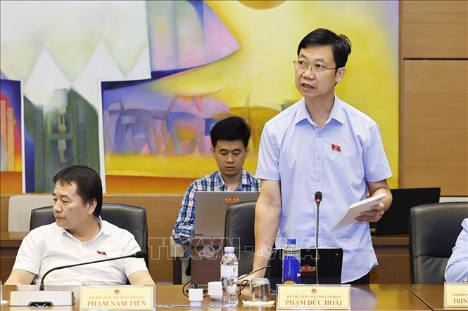 Đại biểu Quốc hội tỉnh Lâm Đồng Phạm Đức Hoài phát biểu. Ảnh: Doãn Tấn - TTXVN