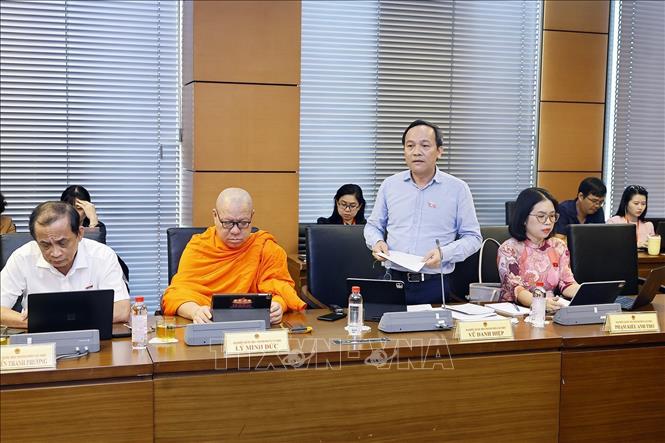 Đại biểu Quốc hội thành phố Cần Thơ Vũ Danh Hiệp phát biểu. Ảnh: Doãn Tấn - TTXVN