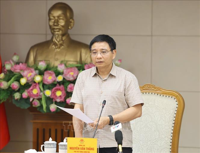Phó Thủ tướng Nguyễn Văn Thắng phát biểu tại phiên họp. Ảnh: TTXVN phát 