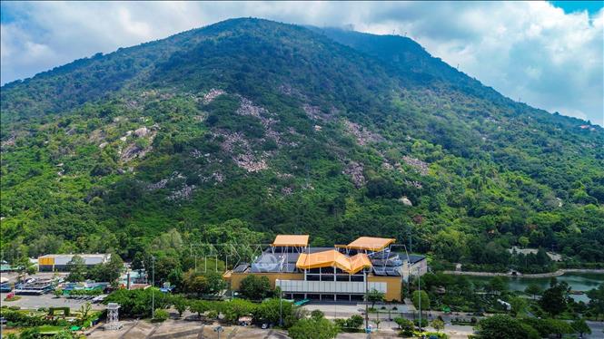 Khu du lịch quốc gia Núi Bà Đen thu hút du khách đến tham quan, chiêm bái và trải nghiệm các hoạt động thể thao, văn hóa, tín ngưỡng. Ảnh: Giang Phương - TTXVN