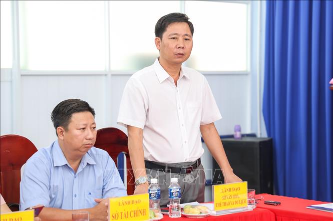 Ông Lê Quang Chánh, Phó Giám đốc Sở Văn hóa, Thể thao và Du lịch tỉnh Tây Ninh, lưu ý công tác phối hợp tổ chức Hội Xuân Núi Bà Đen năm 2027 bảo đảm chu đáo, an toàn, hiệu quả. Ảnh: Giang Phương - TTXVN