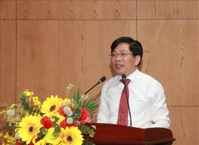 Phó Bí thư Thường trực Tỉnh ủy Cà Mau Đặng Văn Dũng phát biểu chỉ đạo tại Hội nghị. Ảnh: Huỳnh Anh - TTXVN