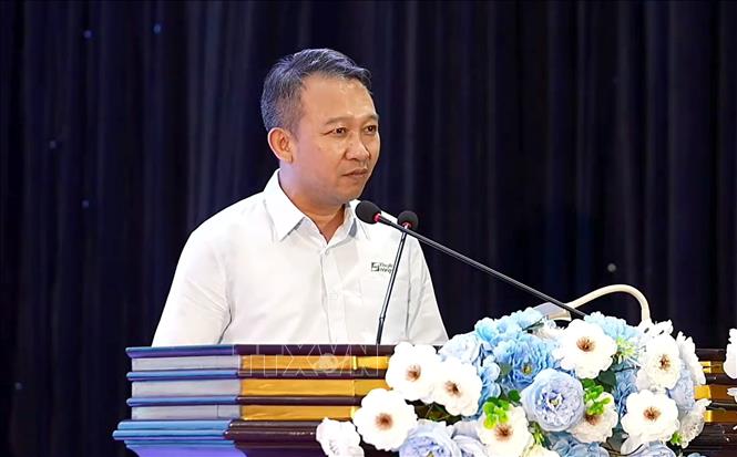 Ông Cao Minh Tuấn, Phó Giám đốc Trung tâm Khuyến nông Quốc gia phát biểu kết luận diễn đàn. Ảnh: Văn Tý-TTXVN