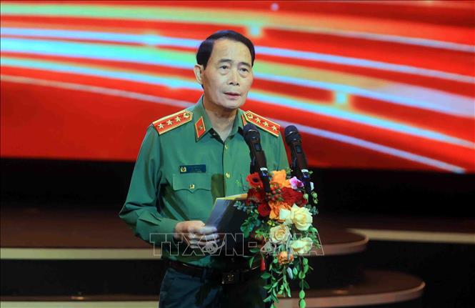 Thượng tướng Lê Quốc Hùng, Ủy viên Trung ương Đảng, Thứ trưởng Bộ Công an phát biểu. Ảnh: Phạm Kiên - TTXVN