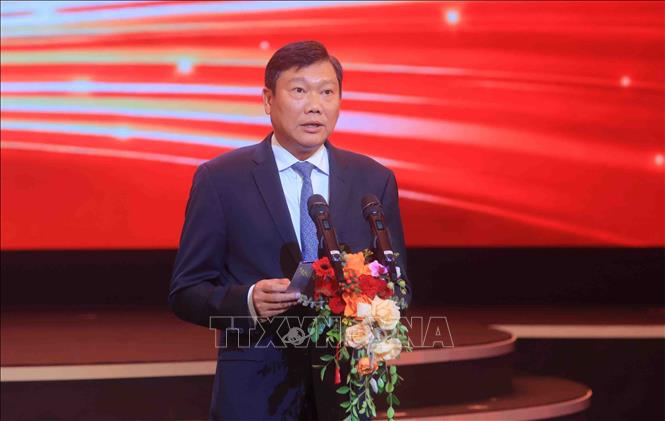 Phó Chủ tịch UBND thành phố Hà Nội Đỗ Anh Tuấn phát biểu. Ảnh: Phạm Kiên - TTXVN
