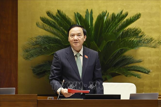 Phó Chủ tịch Quốc hội Nguyễn Khắc Định phát biểu. Ảnh: Doãn Tấn - TTXVN