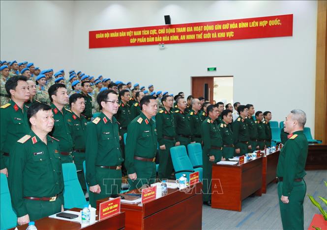 Đại diện lãnh đạo các cơ quan, đơn vị của Bộ Quốc phòng dự hội nghị. Ảnh: Trọng Đức - TTXVN