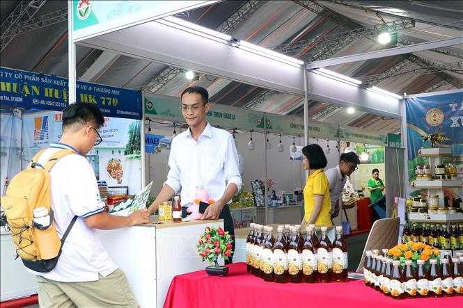 Khách tham quan hội chợ triển lãm sản phẩm công nghiệp nông thôn tiêu biểu khu vực phía Nam. Ảnh: Thanh Vũ – TTXVN
