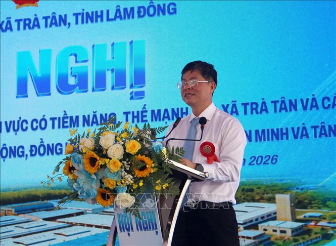 Ông Nguyễn Hồng Hải, Phó Chủ tịch UBND tỉnh Lâm Đồng phát biểu chỉ đạo hội nghị. Ảnh: Hồng Hiếu- TTXVN