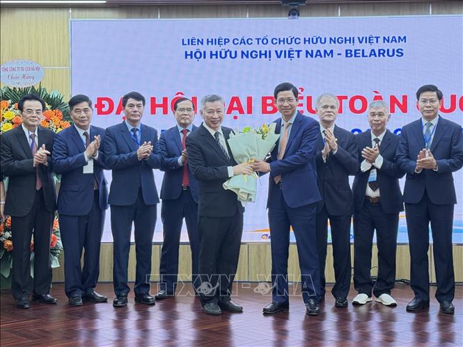 Ban Chấp hành khoá V, nhiệm kỳ 2026-2031, Hội hữu nghị Việt Nam - Belarus ra mắt. Ảnh: Hải Ngọc - TTXVN