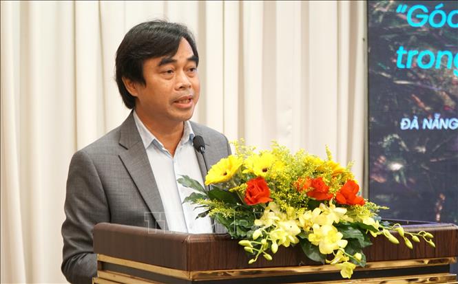  Kiến trúc sư Tô Văn Hùng, Chủ tịch Hội Kiến trúc sư thành phố Đà Nẵng phát biểu tại Tọa đàm. Ảnh: Quốc Dũng - TTXVN