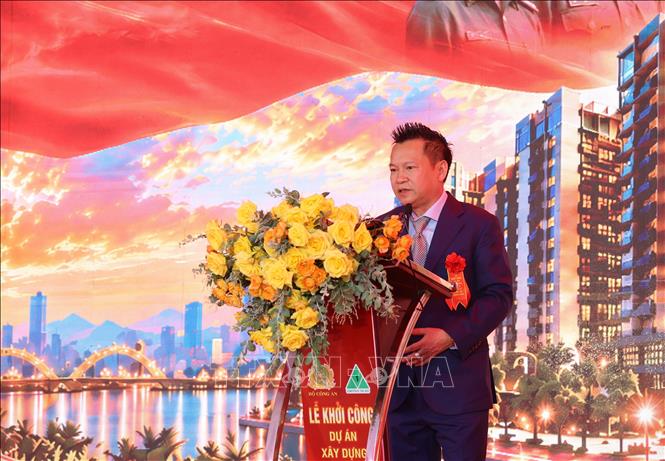 Ông Nguyễn Tăng Hải, Chủ tịch HĐQT Công ty Cổ phần Confitech Thủ Đức, đại diện chủ đầu tư phát biểu tại buổi lễ. Ảnh: Hồng Đạt - TTXVN