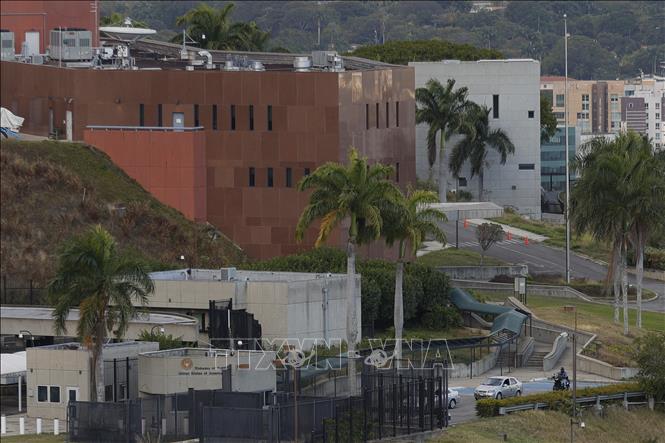 Đại sứ quán Mỹ tại Caracas, Venezuela. Ảnh: THX/TTXVN phát