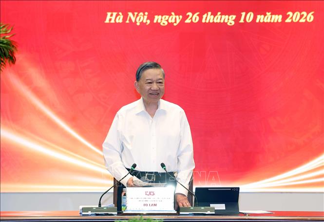 Tổng Bí thư, Chủ tịch nước Tô Lâm phát biểu chỉ đạo. Ảnh: Thống Nhất – TTXVN
