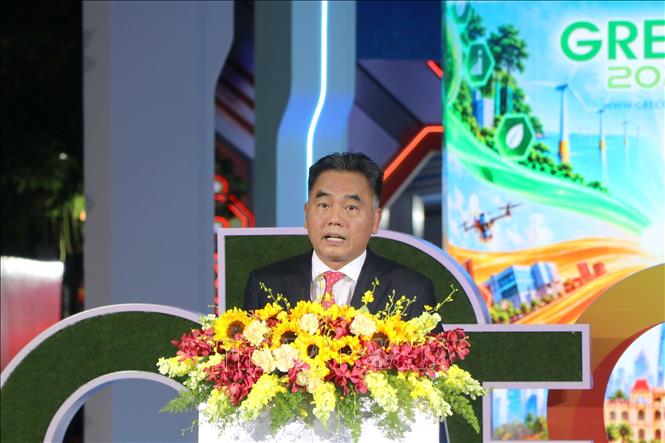 Ông Nguyễn Lộc Hà, Phó Chủ tịch Thường trực Ủy ban nhân dân TP. Hồ Chí Minh phát biểu tại lễ khai mạc. Ảnh: Thanh Vũ - TTXVN
