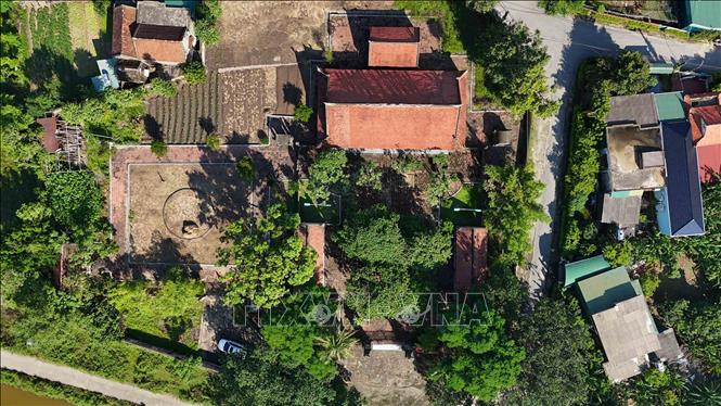 Đình Hội Thống, xã Đan Hải, là di tích lịch sử - văn hóa cấp quốc gia có tuổi đời hơn 360 năm. Ảnh: Hữu Quyết – TTXVN