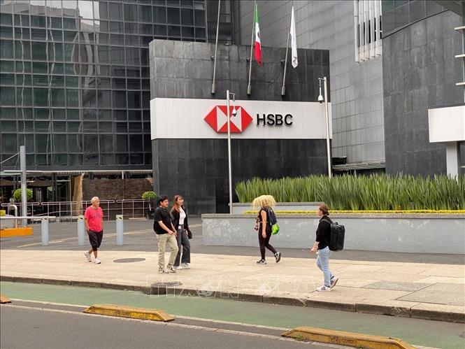 Trụ sở Ngân hàng HSBC tại thủ đô Mexico City (Mexico). Ảnh: Phương Lan - PV TTXVN tại Mexico 