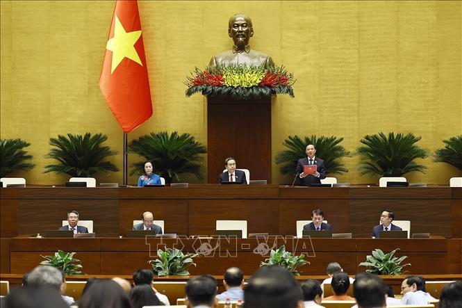 Phó Chủ tịch Quốc hội Nguyễn Khắc Định phát biểu. Ảnh: Doãn Tấn - TTXVN