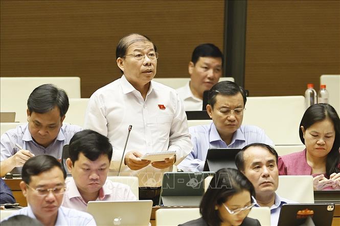 Đại biểu Quốc hội Thành phố Hồ Chí Minh Nguyễn Thanh Sang phát biểu. Ảnh: Doãn Tấn - TTXVN