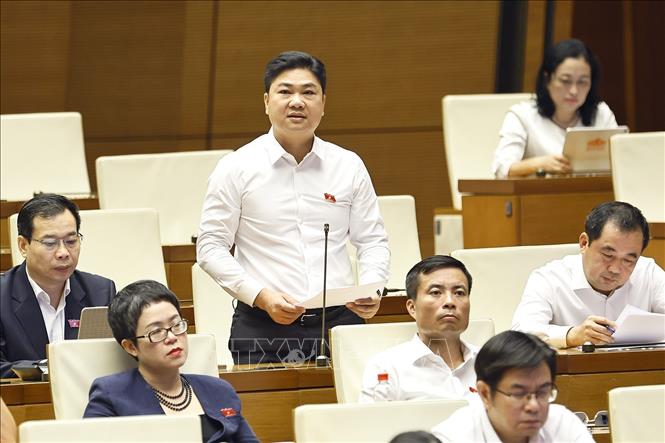 Đại biểu Quốc hội thành phố Hà Nội Dương Đức Hải phát biểu. Ảnh: Doãn Tấn - TTXVN