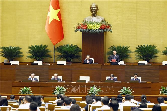 Phó Chủ tịch Quốc hội Nguyễn Khắc Định phát biểu. Ảnh: Doãn Tấn - TTXVN