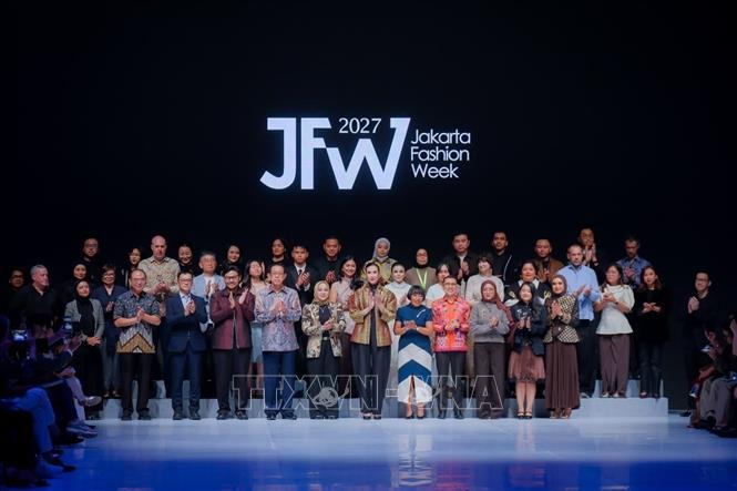 Lễ khai mạc Tuần lễ thời trang Jakarta (JFW) 2027. Ảnh: Đỗ Quyên – PV TTXVN tại Indonesia