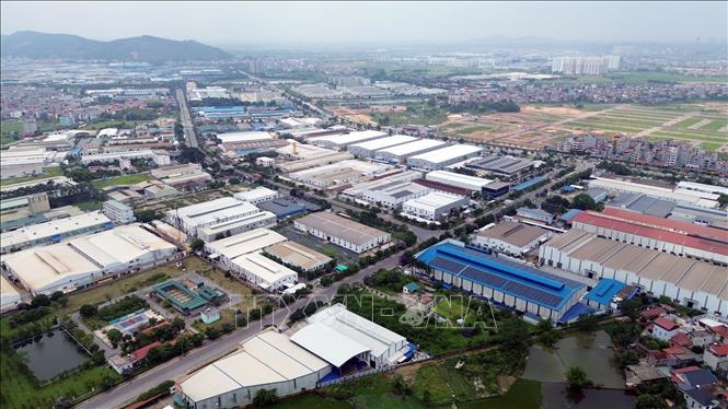 Khu công nghiệp Đình Trám, Bắc Ninh, thu hút hàng trăm doanh nghiệp trong và ngoài nước. Ảnh: Trần Việt - TTXVN