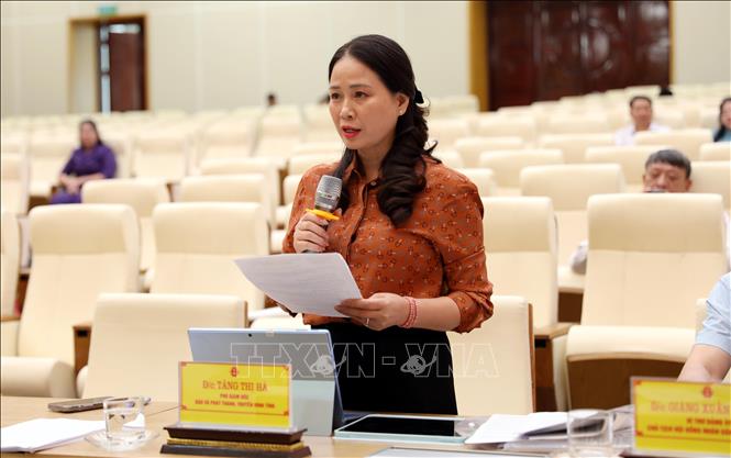 Các đại biểu thảo luận tại tổ. Ảnh: Quang Cường – TTXVN 
