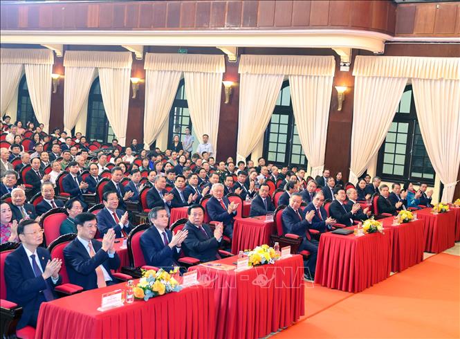 Tổng Bí thư, Chủ tịch nước Tô Lâm và các đại biểu dự Lễ kỷ niệm. Ảnh: Thống Nhất – TTXVN