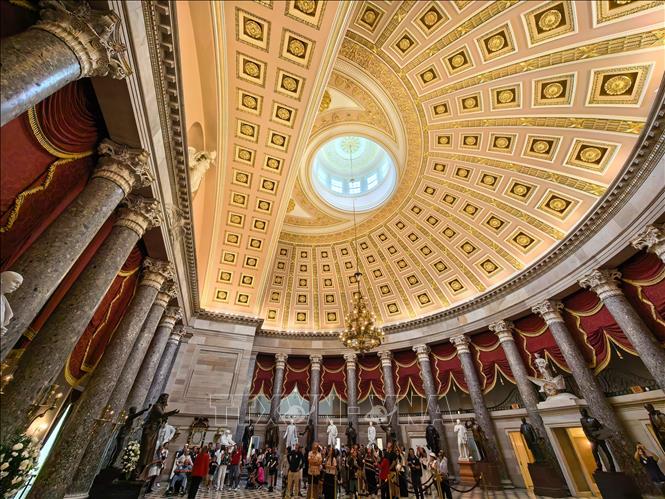 Quang cảnh bên trong Tòa nhà Quốc hội Mỹ tại Washington, D.C. Ảnh: THX/TTXVN phát