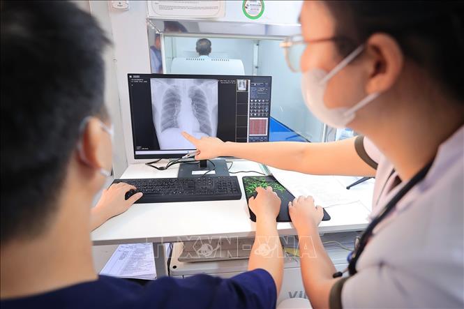 Khu vực chụp X-quang cho người đến khám trong chương trình khám sàng lọc bệnh lao cho người dân xã An Phú (Thành phố Hải Phòng) tháng 10/2026. Ảnh: Minh Quyết – TTXVN