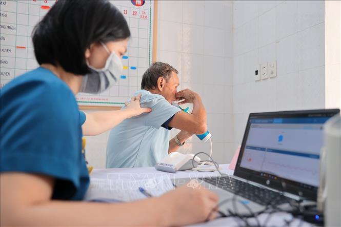 Khu vực đo chức năng hô hấp trong chương trình khám sàng lọc bệnh lao cho người dân xã An Phú (Thành phố Hải Phòng) tháng 10/2026. Ảnh: Minh Quyết – TTXVN