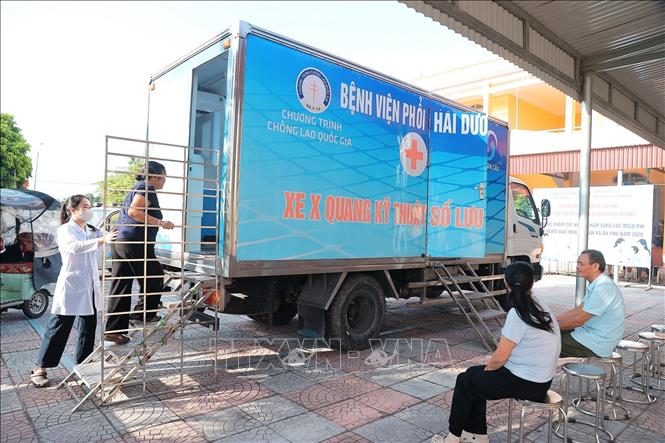 Bệnh viện phổi Hải Dương phối hợp với UBND xã An Phú (Thành phố Hải Phòng) triển khai khám sàng lọc bệnh lao cho người dân tháng 10/2026. Ảnh: Minh Quyết – TTXVN
