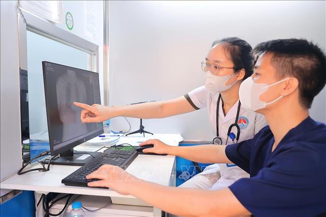 Khu vực chụp X-quang cho người đến khám trong chương trình khám sàng lọc bệnh lao cho người dân xã An Phú (Thành phố Hải Phòng) tháng 10/2026. Ảnh: Minh Quyết – TTXVN