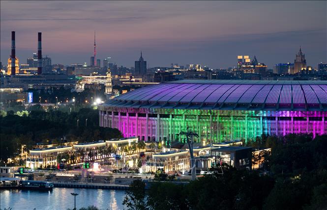 Sân vận động Luzhniki ở thủ đô Moskva, Nga. Ảnh: THX/TTXVN phát