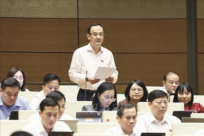 Đại biểu Quốc hội TP Hải Phòng Nguyễn Ngọc Sơn phát biểu. Ảnh: Doãn Tấn - TTXVN